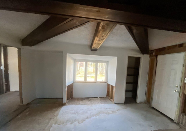 interior space with beam ceiling