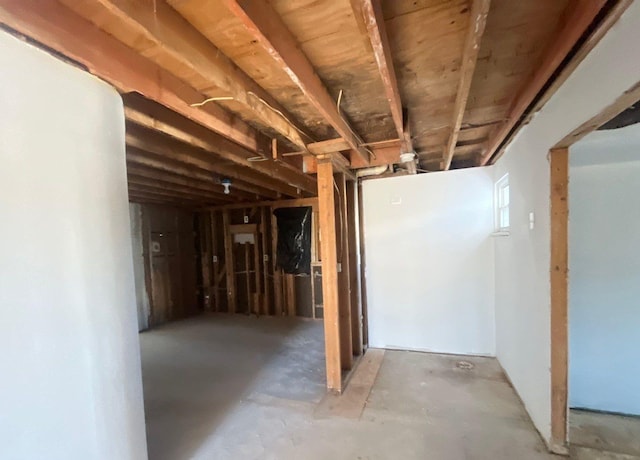 view of basement
