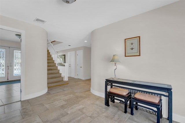 entryway with french doors