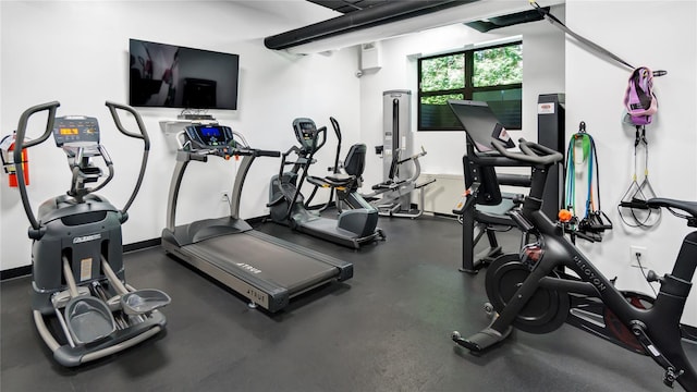 view of exercise room