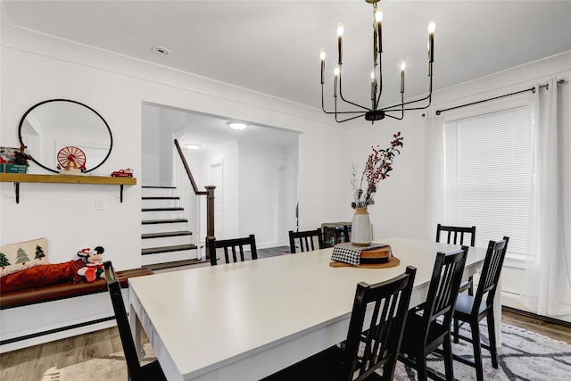 dining space featuring hardwood / wood-style floors