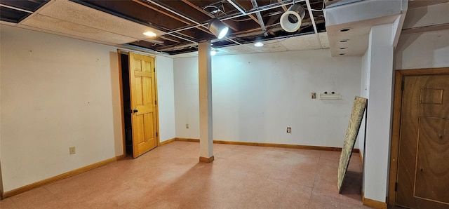 581 Hessinger Lare Rd, Jeffersonville, NY 12748 - finished basement featuring tile patterned floors