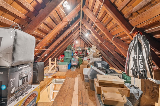 view of attic