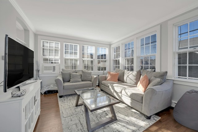 sunroom / solarium with a baseboard radiator