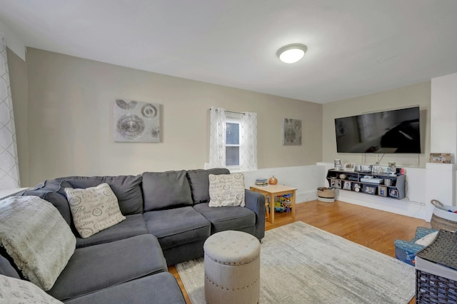 living room featuring hardwood / wood-style flooring