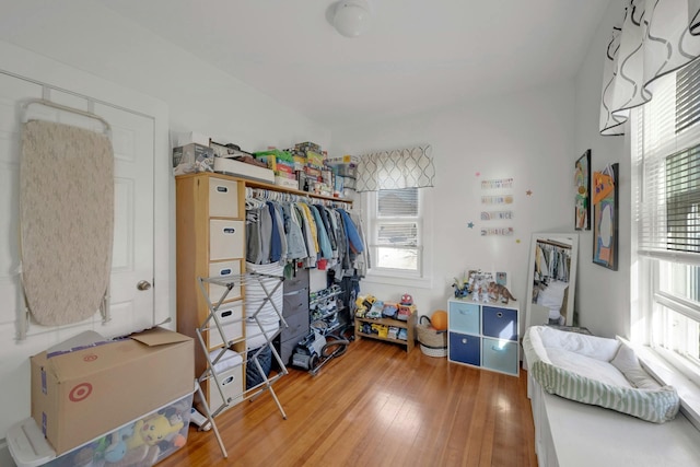 spacious closet with wood-type flooring