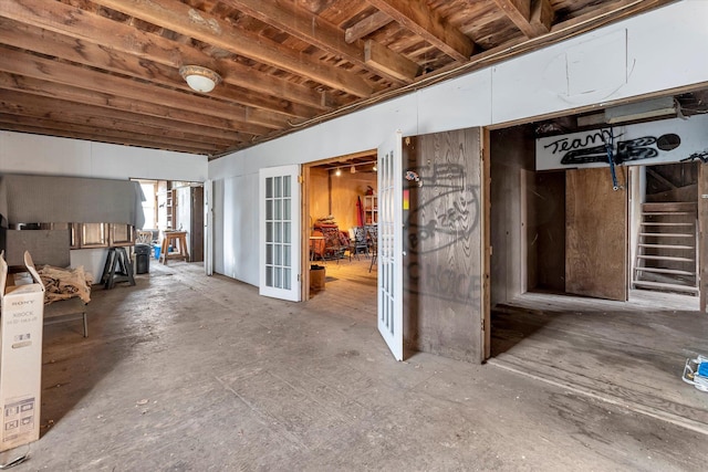 interior space with french doors