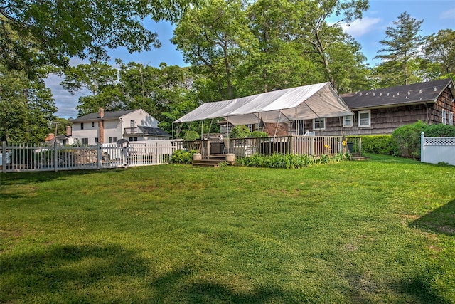 39 Cornwallis Rd, East Setauket, NY 11733 - view of yard featuring a wooden deck