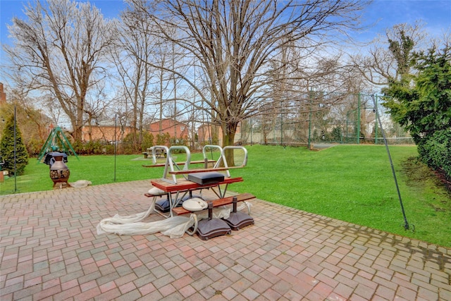 view of patio / terrace with fence