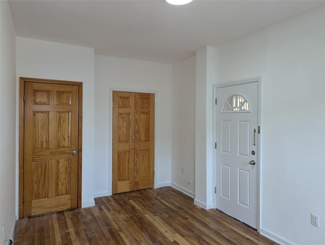 entryway featuring dark hardwood / wood-style flooring