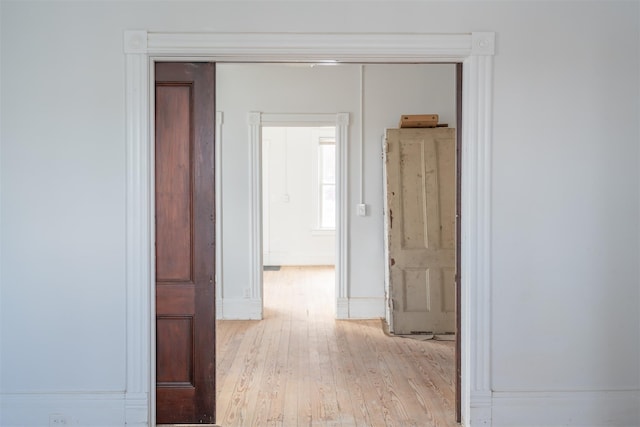 hallway featuring light hardwood / wood-style floors