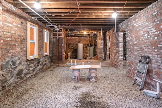 interior space with water heater