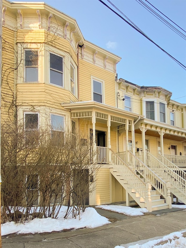 italianate home with a porch