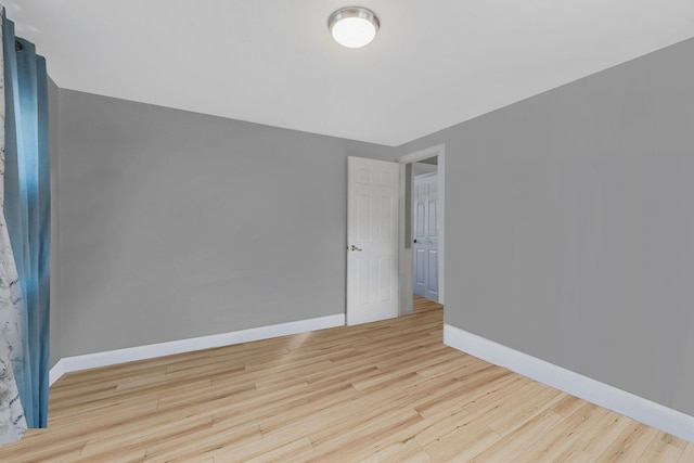 empty room featuring light wood-type flooring