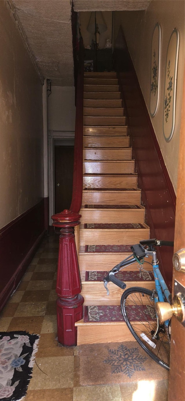 view of stairway