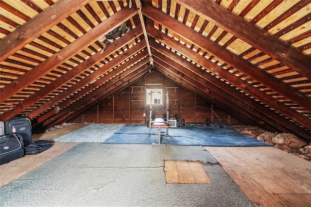 view of attic