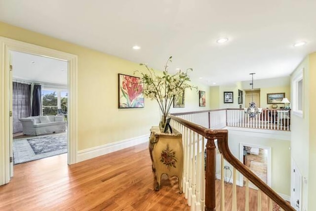 hall featuring hardwood / wood-style floors