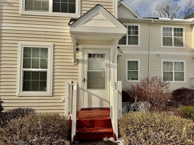 view of doorway to property