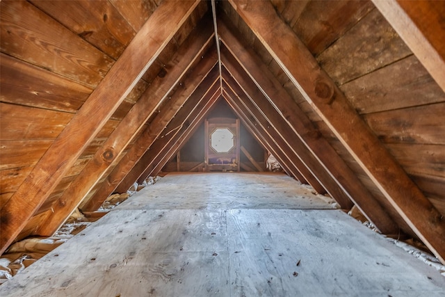 view of attic