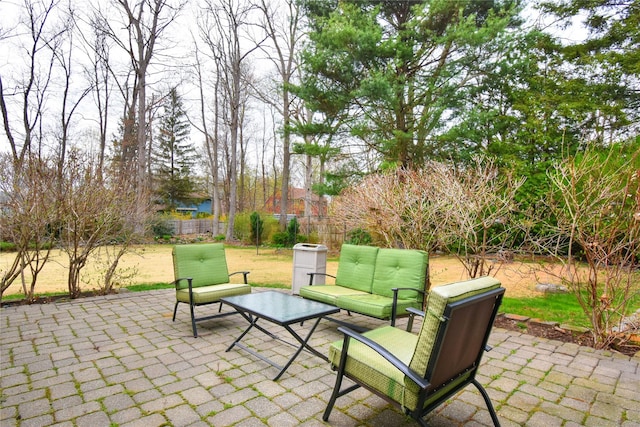 8 Lucky Ln, Washingtonville, NY 10992 - view of patio / terrace with outdoor lounge area and a fenced backyard
