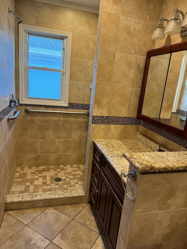 158-24 81st St, Howard Beach, NY 11414 - full bathroom with vanity and tiled shower