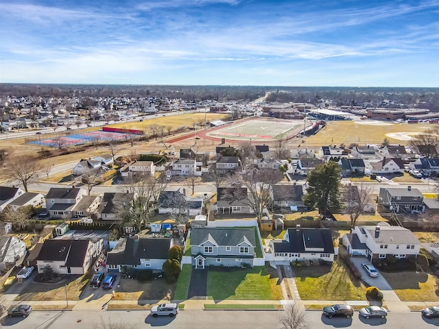 aerial view with a residential view