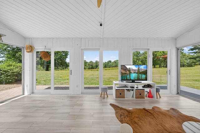 50 Maple Ave, Goshen, NY 10924 - sunroom / solarium with vaulted ceiling and wooden ceiling