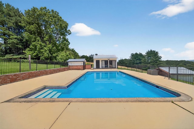 50 Maple Ave, Goshen, NY 10924 - view of swimming pool featuring a patio and an outdoor structure