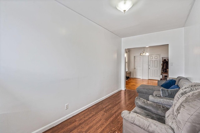 living room featuring hardwood / wood-style flooring