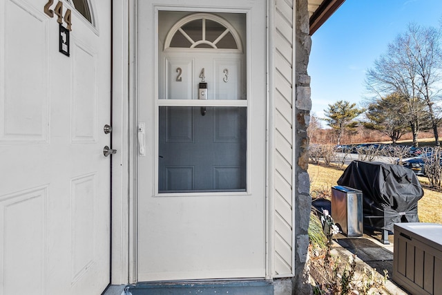 view of doorway to property