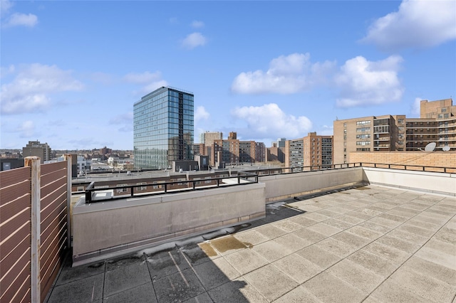 view of patio / terrace with a view of city