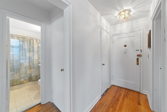 interior space with wood finished floors