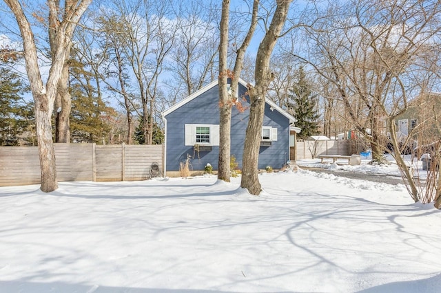 view of snowy yard