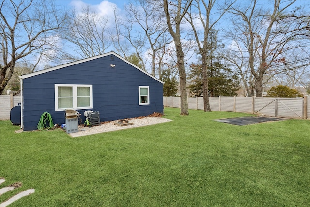 exterior space with a fenced backyard