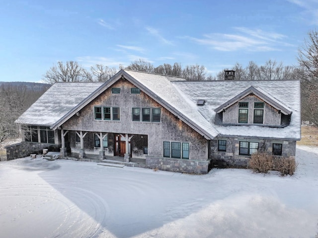 view of front of home with a porch