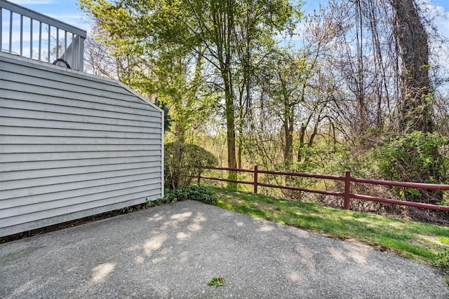 view of patio with fence