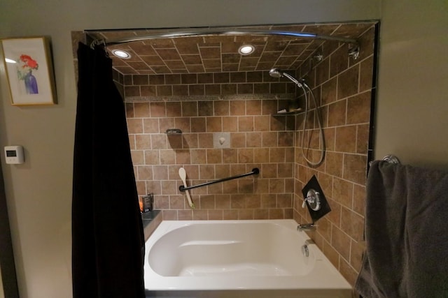 full bathroom featuring bathtub / shower combination