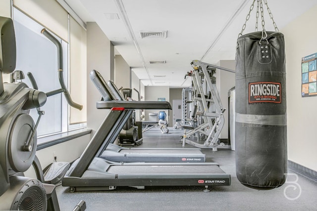 view of workout area