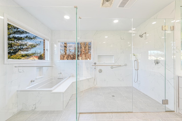 182-61 Avon Rd, Jamaica Estates, NY 11432 - bathroom with shower with separate bathtub