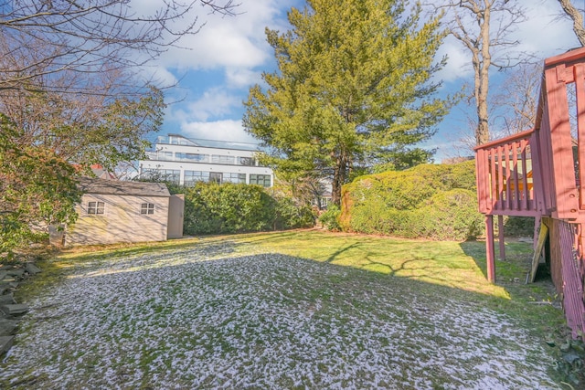 182-61 Avon Rd, Jamaica Estates, NY 11432 - view of yard featuring a water view and a shed