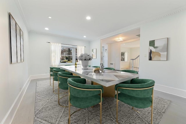 182-61 Avon Rd, Jamaica Estates, NY 11432 - dining area featuring crown molding