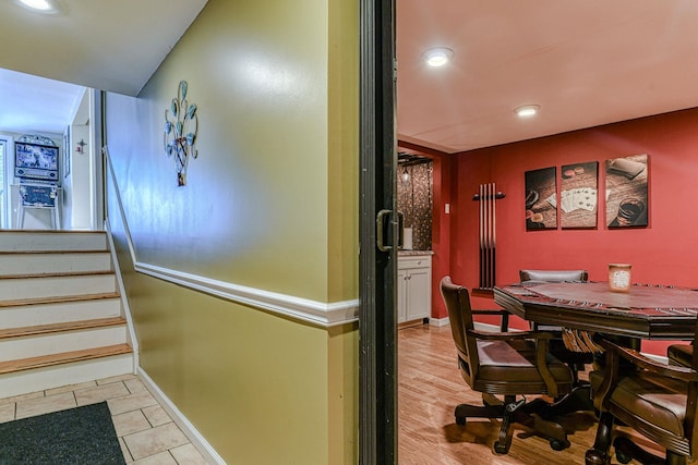 34 Clark Ln, Harriman, NY 10926 - dining room featuring recessed lighting, baseboards, and stairs