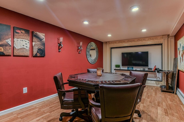 34 Clark Ln, Harriman, NY 10926 - office area featuring light wood-type flooring, baseboards, and recessed lighting