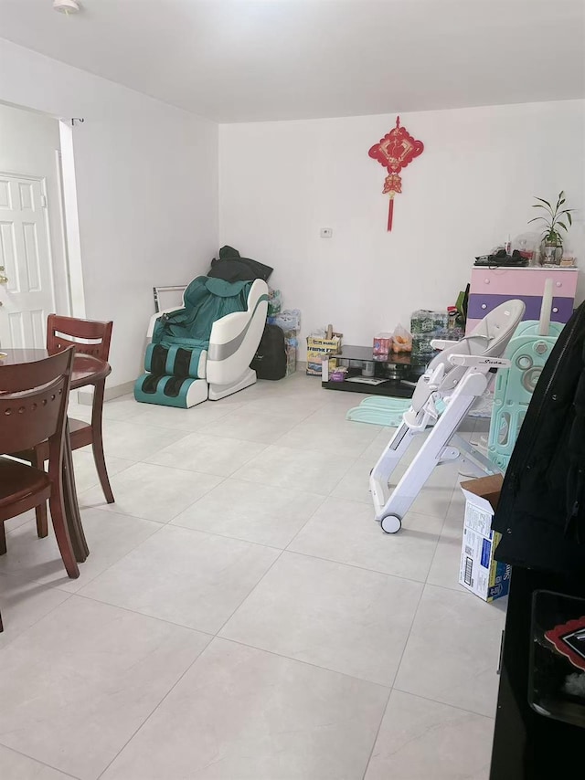 view of tiled living room