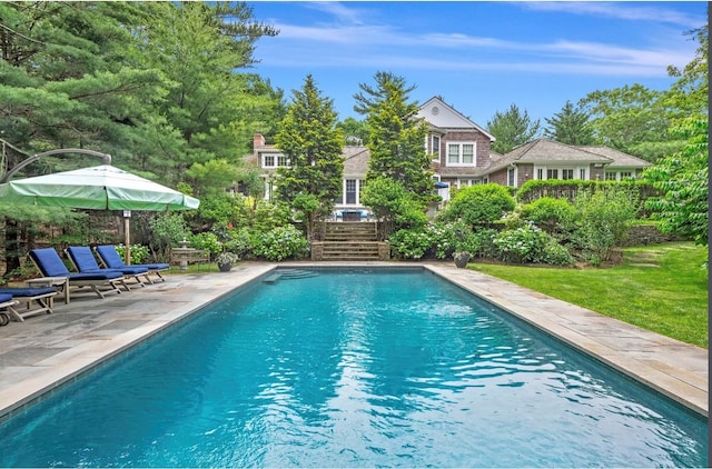 view of pool with a patio