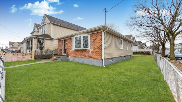 view of property exterior featuring a yard