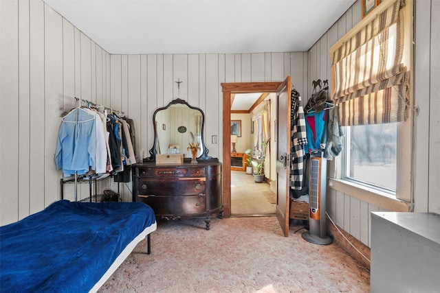 bedroom with carpet floors