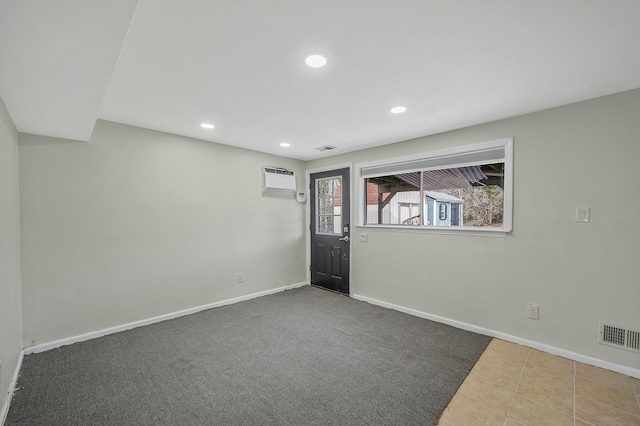 15 Bart Dr, Selden, NY 11784 - carpeted spare room with baseboards, visible vents, and recessed lighting