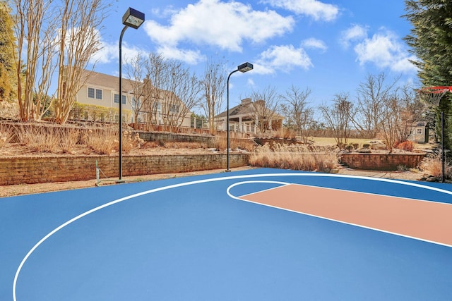 view of basketball court featuring community basketball court