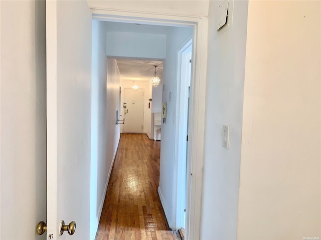 hall featuring hardwood / wood-style floors